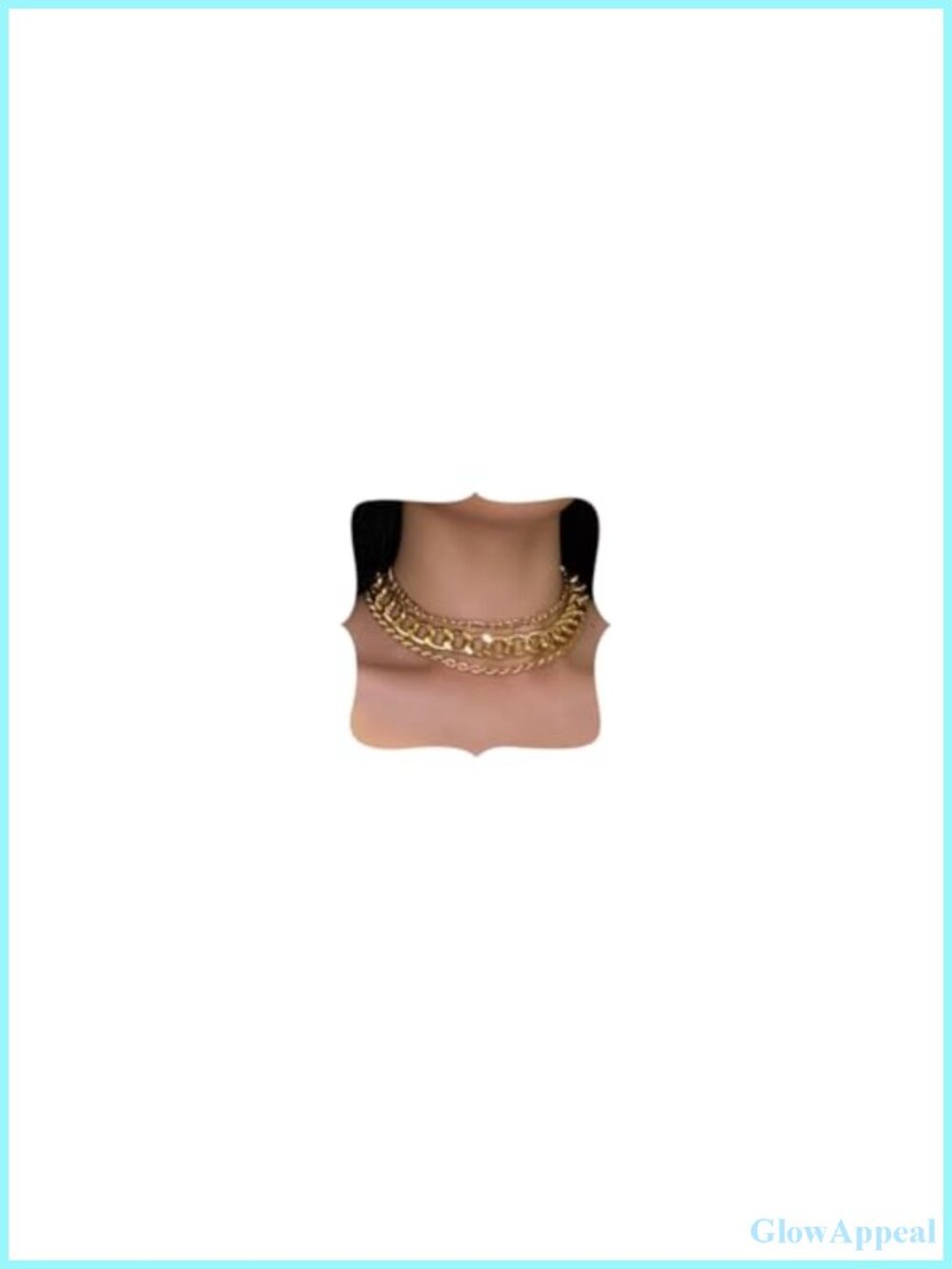 Chunky Link Chain Choker Necklace Set Figaro Twist Rope Alloy 3Pc
